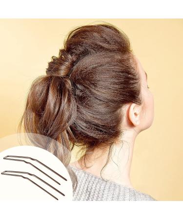 36 Piece Brown 3 Inch U Shaped Hair Pins for Women - Bobby Pins for Updo Styling - Buy Online on SooperMarket.com