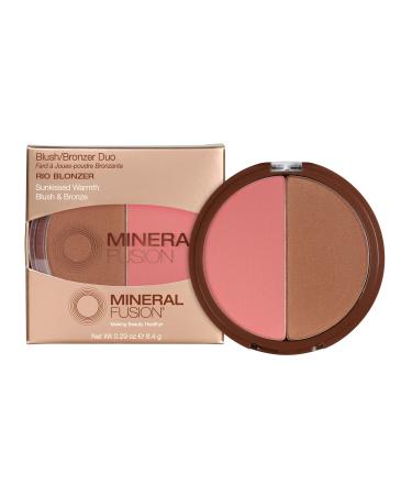 Mineral Fusion Makeup Blush Bronzer Duo Rio Blonzer, 0.29 Oz Mineral Fusion Blush/Bronzer Duo Rio