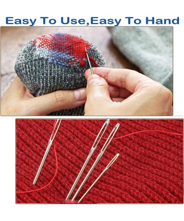 Large-Eye Blunt Needles - Stainless Steel Yarn Knitting Sewing Crafting Weaving Needles (9 Pieces) - Buy Online on SooperMarket.com