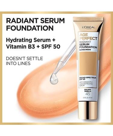 L'Oreal Paris Age Perfect Radiant Serum Foundation SPF 50 Rose Ivory - 1oz - Buy Online on SooperMarket.com