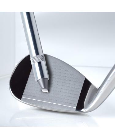 nU Groove Sharpener - Golf Club Groove Sharpener, Re-Grooving Tool and Cleaner for Wedges & Irons - Generate Optimal Backspin by Restoring Your Old Irons - PGA Recommended - Made in USA 4" Length w/ Cross Hatch Grip