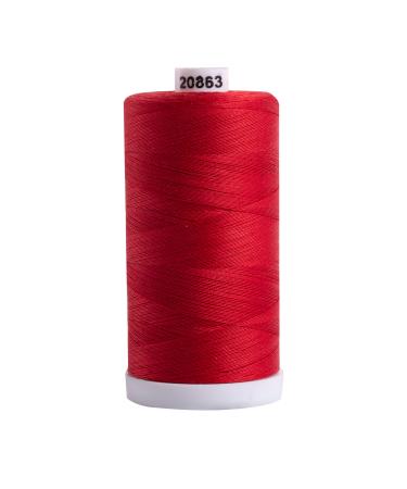 Connecting Threads 100% Cotton Thread - 1200 Yard Spool (Red)