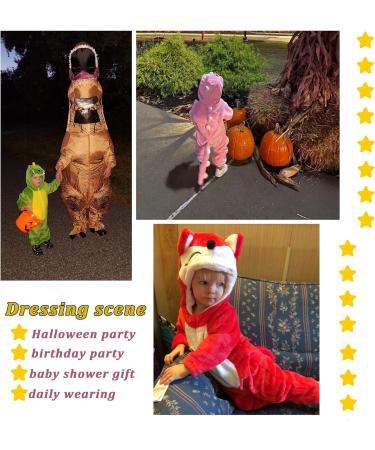 Doladola Unisex Baby Dragon Romper | Hooded Cartoon Animal Jumpsuit for Infants 0-3 Months - Buy Online on SooperMarket.com