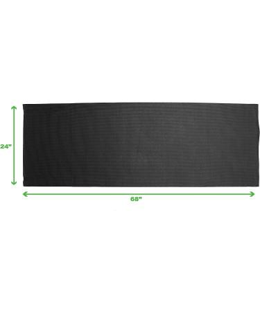 Mind Reader YOGAPVC-BLK Extra Thick Yoga Mat with Carrying Strap - High Density Anti-Tear Black - Buy Online on SooperMarket.com