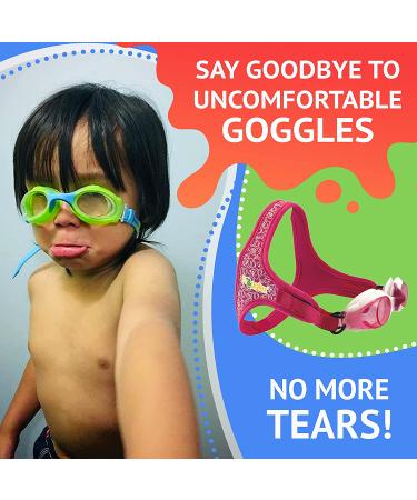 Frogglez Anti-Fog Swimming Goggles for Kids Under 10 | Recommended by Olympic Swimmers | Premium Pain-Free Strap | Pink Frog - Buy Online on SooperMarket.com
