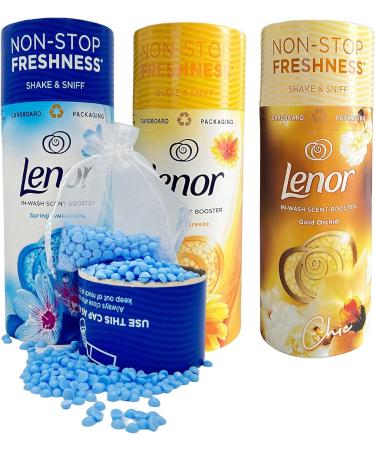 Lenor Scent Booster Beads Bundle - 176g (Spring Awakening, Gold Orchid, Summer Breeze) with Organza Bags & Guide - Buy Online on SooperMarket.com