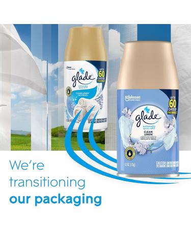 Glade Automatic Spray Refill & Holder Kit - Clean Linen Scent 6.2 Oz - Home & Bathroom Air Freshener - Buy Online on SooperMarket.com