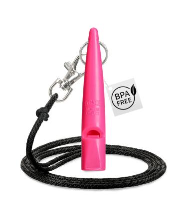 Acme dog whistle No.211.5 original from England with free instructions & black pipe band - loud & extensive for successful dog training & reliable callback (DG Pink)