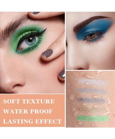 Glitter Eyeshadow Stick Set - 8 Colors, Waterproof & Long Lasting - Buy Online on SooperMarket.com