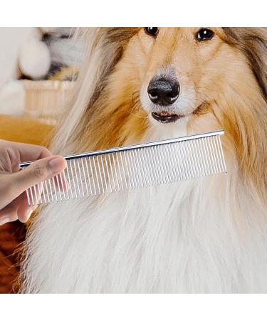 F Fityle Stainless Steel Dog & Cat Comb - Ideal for Long & Short Hair Pet Grooming Tool for Kittens & Small Animals - Buy Online on SooperMarket.com