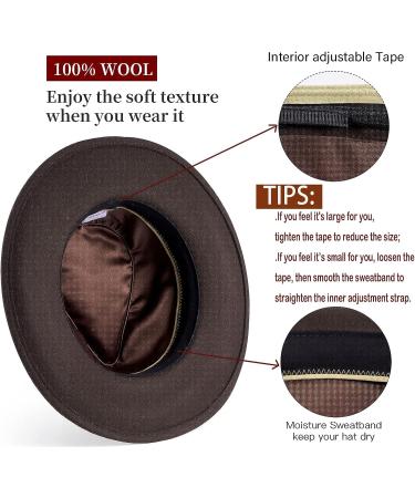MIX BROWN Australian Wool Outback Cowboy Hat | Crushable Wide Brim Western Style | Coffee 7 3/8 - Buy Online on SooperMarket.com