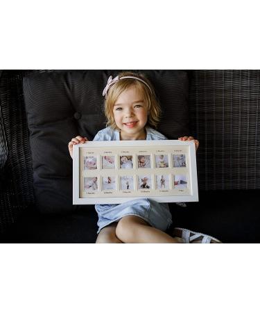 Orbis Wood Side Baby Collage Keepsake Frame - 12x 2x2 Slots, White - Buy Online on SooperMarket.com