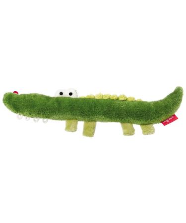 SIGIKID 41178 Rattle Crocodile Red Stars Girls and Boys Baby Toy Recommended from Birth Green Crocodile Recommended from Birth