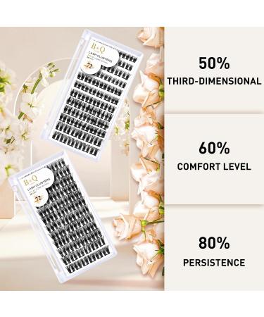 D Curl 12mm 72 Clusters B&Q Lash Clusters | Volume Eyelash Extensions - B12 D-12mm - Buy Online on SooperMarket.com