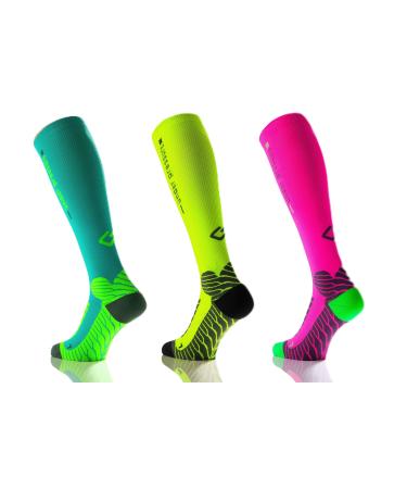 Sport compression stocking under pressure Runattack compression: 18-21mmhg i high performance running stocking size.39-42 (calf scope: 30-41cm) Bordeaux