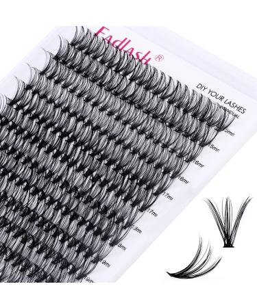 Individual Cluster Lashes Extensions 30D 0.07 D Curl 15-20mm Mixed Trays Extensions 240Pcs Individual Cluster Lashes DIY Eyelash Extensions at Home 15-20mm DH-30D-0.07-D