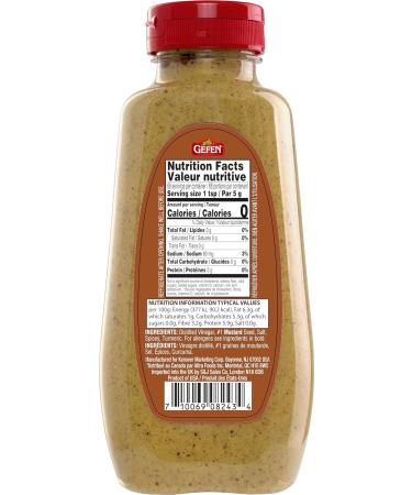 Gefen Spicy Brown Mustard 340g (Pack of 2) | Great Mustard Sauce for BBQs Hot Dogs Burgers Cooking Dips Sandwich Spread & Parties - Buy Online on SooperMarket.com