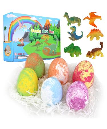 Bandbombs bombs children swimming bombs gift set 6PCs bath balls with surprise toys bathing additive children gift for children gifts for women foam bath bathing ball for birthday symphony dinosaurs