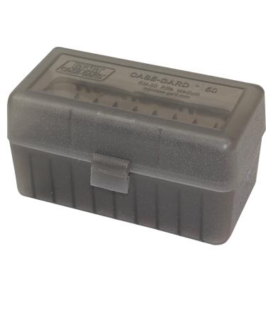 MTM 50 Round Flip-Top Rifle Ammo Box 220 Swift 243 308 Win Gray