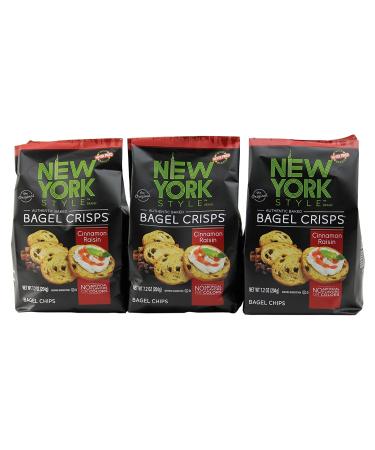 New York Style Cinnamon Raisin Bagel Crisps, 7.2 oz (Pack of 3) - Perfect Party Time Snacks - Buy Online on SooperMarket.com