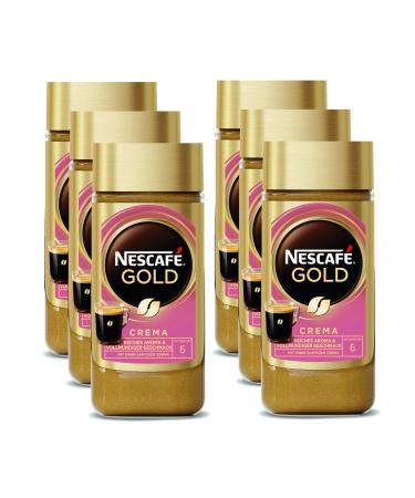 Nescaf Gold Crema soluble bean coffee from exquisite Arabica coffee beans instant powder caffeine-containing & aromatic 6-pack (6 x 200 g) Arabica 200 g (6 Pack)
