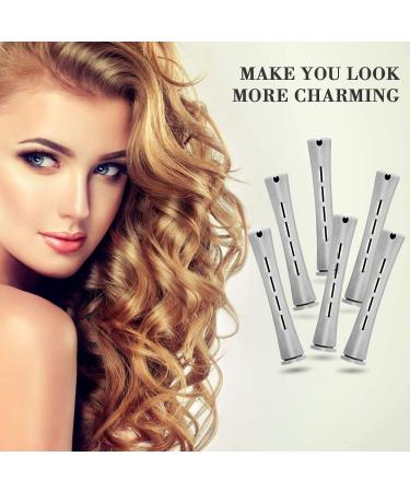 36-Piece Cold Wave Rods for Hair Perming & Styling - Gray 0.59 Inch Hair Rollers & Steel Rat Tail Comb - Buy Online on SooperMarket.com