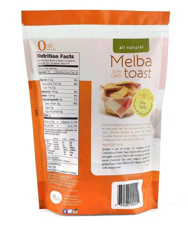 Low Carb Onion & Garlic Melba Toast - 4 oz | Healthy Snacking Option - Buy Online on SooperMarket.com