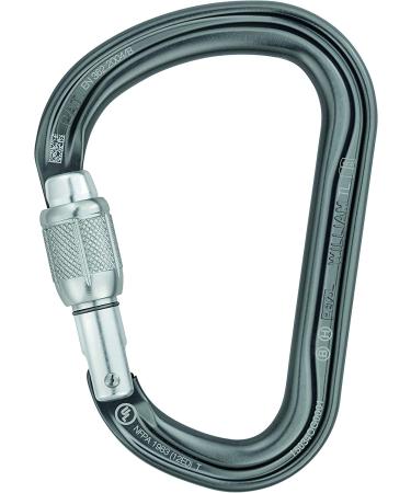 Petzl William Locking Carabiner for Belaying Gray SCREW-LOCK - High-Quality Climbing Gear - Buy Online on SooperMarket.com