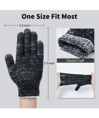 Exfoliating Shower Gloves - 4 Pairs (8 Pcs) Premium Body Scrubber for Spa, Massage & Dead Skin Removal - Deep Cleaning Black - Buy Online on SooperMarket.com