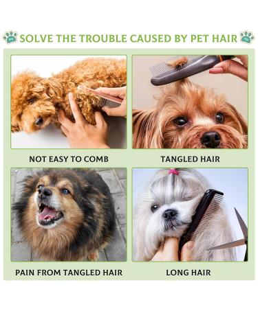 2-Piece Pet Knotting Comb Set | Steel Blade Cat Hair Removal Tool for Knots & Mats - Buy Online on SooperMarket.com