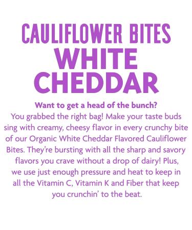 Rhythm Superfoods Crunchy Cauliflower Bites - Organic White Cheddar 1.4 Oz (Pack of 8) - Buy Online on SooperMarket.com