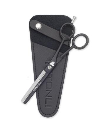 Stonli Thinning Scissors for Hair Cutting - Stainless Steel 5.5 inch Hairdressing Scissors with Sharp Edge Barber Scissors - Hair Cutting Scissor for Salon Home Men Women (Traditional)
