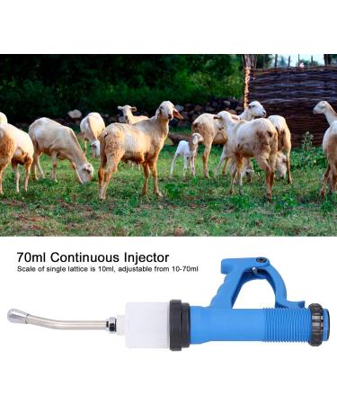 Adjustable 70ml Continuous Syringe for Livestock - Veterinary Injector for Pig, Cattle, Sheep - Animal Health Accessory - Buy Online on SooperMarket.com