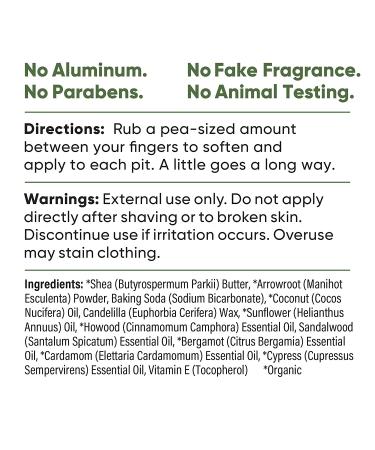 Pretty Frank Natural Deodorant Jar - Aluminum-Free, Organic Ingredients - Woodlands Scent - 2 Ounce (1 Pack) - Buy Online on SooperMarket.com