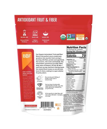 BetterBody Foods Organic Antioxidant Fruit & Fiber Superfood Blend - 12.7 oz Powder - Buy Online on SooperMarket.com
