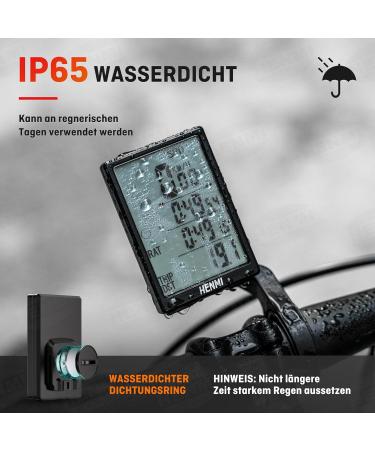 Buy Henmi Wireless Bike Computer - 3.2 Inch Waterproof Speedometer with Backlighting | International Shipping Available - Buy Online on SooperMarket.com
