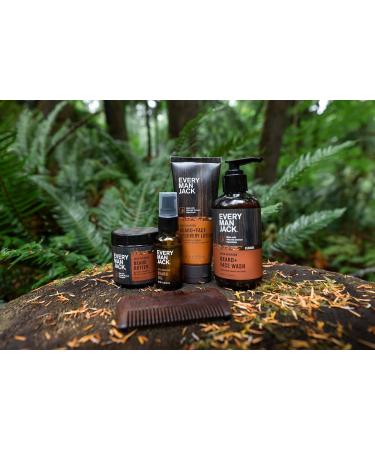 Every Man Jack Men's Aged Bourbon Beard Set - Complete Grooming Essentials: Beard Wash Lotion Oil Butter & Comb - Buy Online on SooperMarket.com