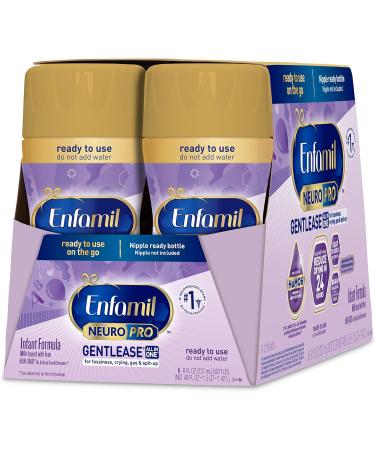 Enfamil NeuroPro Gentlease Baby Formula - 6 Count, 8 Fl Oz Bottles | DHA, Clinically Proven for Fussiness & Gas - Buy Online on SooperMarket.com