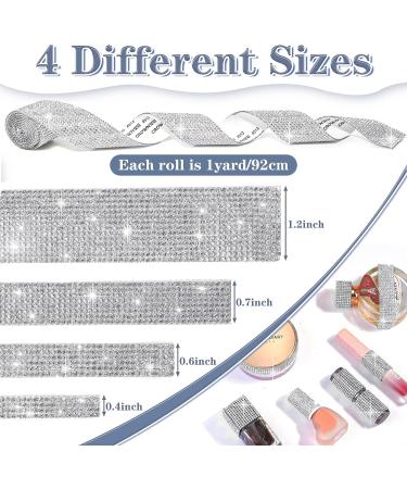 8 Yard Silver Self Adhesive Rhinestone Ribbon Roll - Rhinestone Ribbon for DIY Arts and Crafts, Wedding Decor, Car Decoration - Cludoo - Buy Online on SooperMarket.com