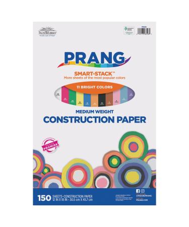 Prang (Formerly SunWorks) Smart-Stack Construction Paper  11 Assorted Colors  12 x 18  150 Sheets