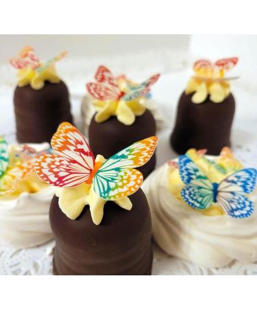 Pre-Cut Beautiful Colourful Butterflies B Mixed Size Edible Wafer Paper Cupcake Toppers Cake Decorations Birthday Party Multicoloured Rainbow Butterfly (54) - Buy Online on SooperMarket.com