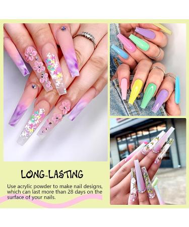 Saviland Acrylic Powder Set - 10 Colors Spring Summer Series | Professional Polymer Nail Set for Extensions & Carving - C-Color Girl - Buy Online on SooperMarket.com