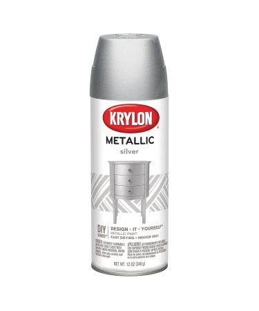 Krylon K01406 Brilliant Aerosol  11-Ounce  Silver Metallic Finish  Water Based 11 Ounce (Pack of 1) Silver