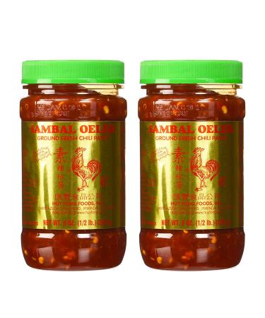 Huey Fong Sambal Oelek Chili Paste 8 Oz (2 Pack) - Authentic Indonesian Chili Paste for Spicy Recipes - Buy Online on SooperMarket.com