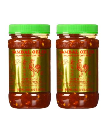 Huey Fong Sambal Oelek Chili Paste 8 Oz (2 Pack)