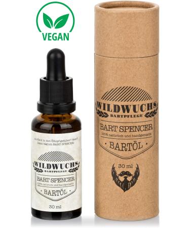 Wild growth of beard care - beard oil beard Spencer natural cosmetics Beard Oil Bart Oil with argan oil and fragrance of wood and forest of course vegan (1 x 30 ml)
