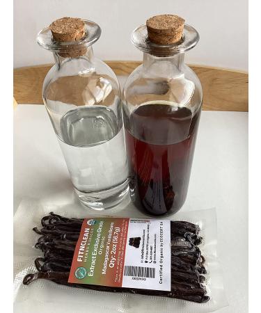 2oz Madagascar Organic Vanilla Beans Extract Grade B | USDA Certified, Non-GMO Pods | FITNCLEAN VANILLA - Buy Online on SooperMarket.com