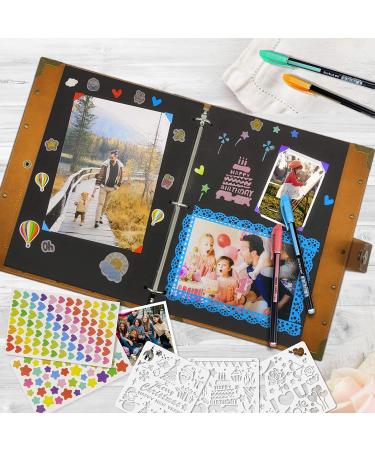ZEEYUAN Leather Scrapbook Album - 60 Pages Love Memory Photo Album 8.5x11 | Travelling Journal & Family Scrapbook Kit - Perfect Gift for Couples, Anniversary, Wedding - Grayish-blue - Buy Online on SooperMarket.com