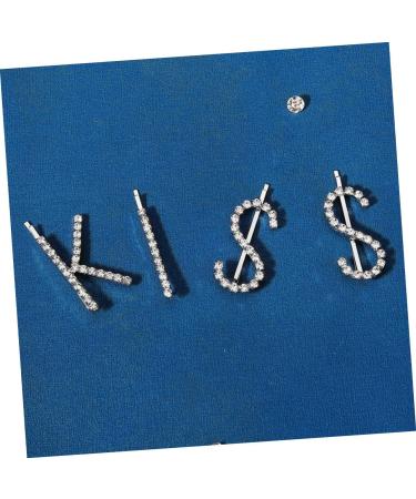 GALPADA 1 Set kiss hairpin hair clip for thick hair clips for thick hair alphabet hair clips bling hair clips glitter hair pin small hair barrettes rhinestones child flash alloy - Buy Online on SooperMarket.com