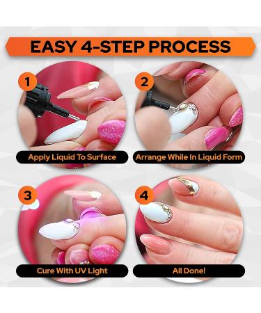 Bondic Super Glue LED UV Repair Kit - Adhesive Welding Tool for Fingernail Gems, Glass, Eyeglasses, & Crafts - Nail Repair Bonding with Light - Buy Online on SooperMarket.com